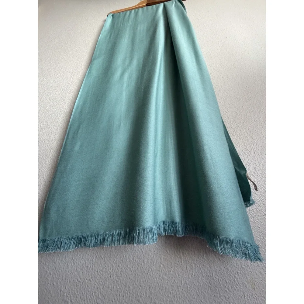 Collection Eighteen 50% Silk 50% Modal Seafoam Green Scarf Transition Boho Layer